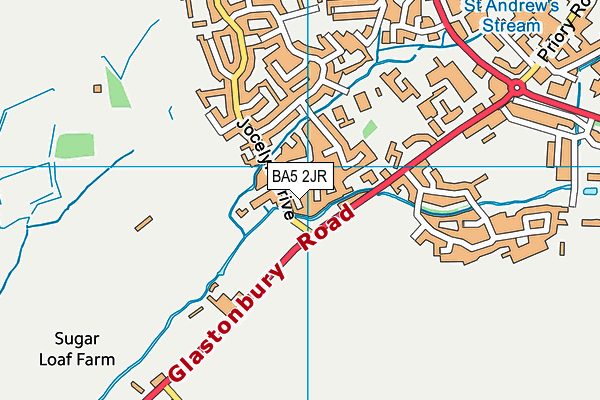 BA5 2JR map - OS VectorMap District (Ordnance Survey)