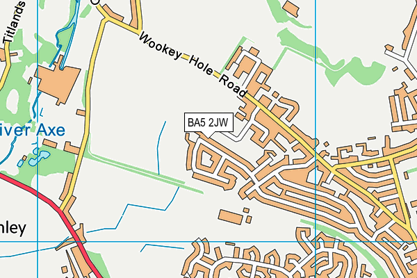 BA5 2JW map - OS VectorMap District (Ordnance Survey)