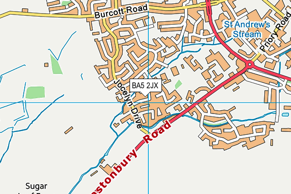 BA5 2JX map - OS VectorMap District (Ordnance Survey)