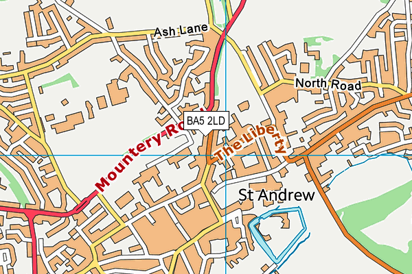 BA5 2LD map - OS VectorMap District (Ordnance Survey)