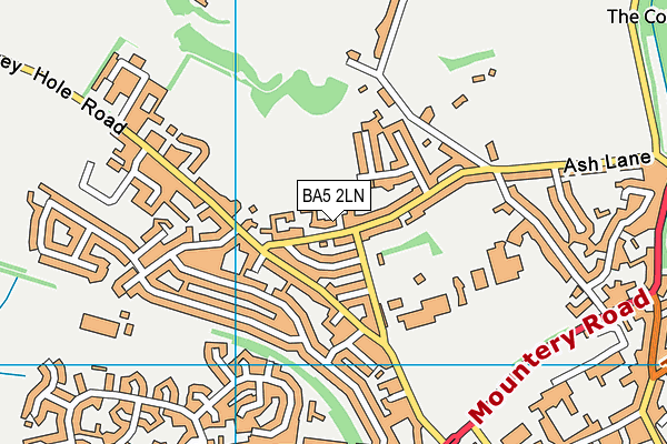 BA5 2LN map - OS VectorMap District (Ordnance Survey)