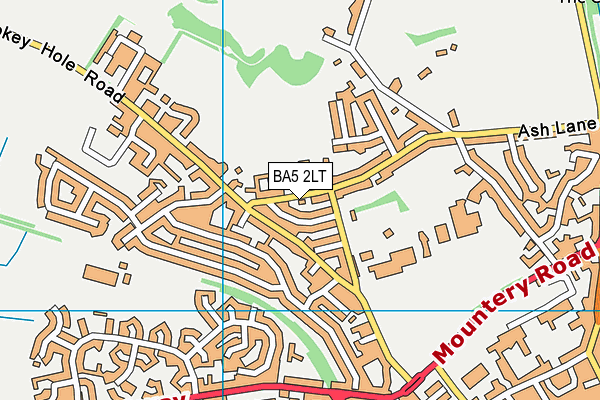 BA5 2LT map - OS VectorMap District (Ordnance Survey)