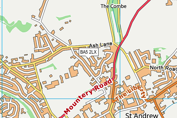 BA5 2LX map - OS VectorMap District (Ordnance Survey)