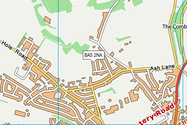 BA5 2NA map - OS VectorMap District (Ordnance Survey)