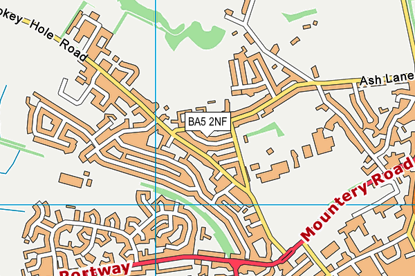 BA5 2NF map - OS VectorMap District (Ordnance Survey)