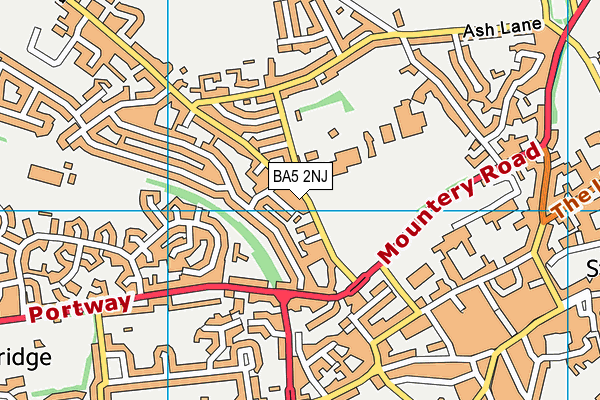 BA5 2NJ map - OS VectorMap District (Ordnance Survey)