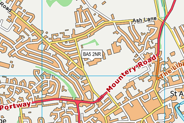The Blue School map (BA5 2NR) - OS VectorMap District (Ordnance Survey)