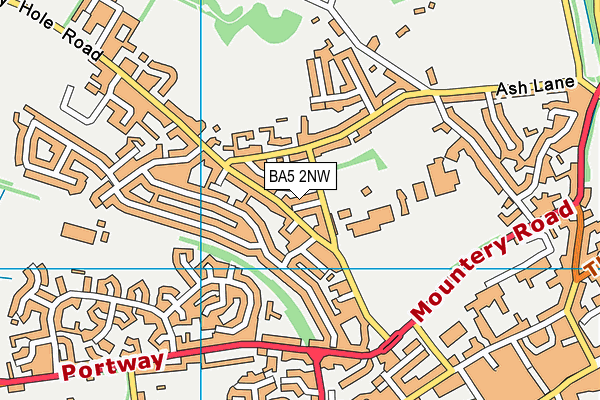 BA5 2NW map - OS VectorMap District (Ordnance Survey)