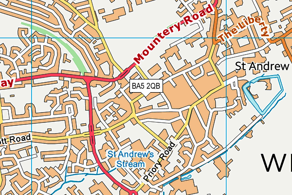 BA5 2QB map - OS VectorMap District (Ordnance Survey)