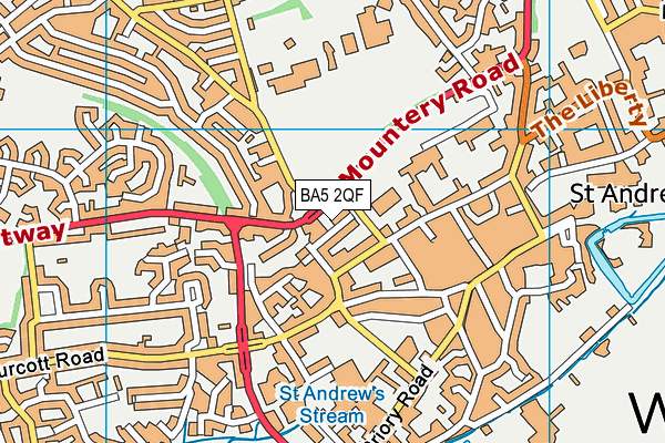 BA5 2QF map - OS VectorMap District (Ordnance Survey)