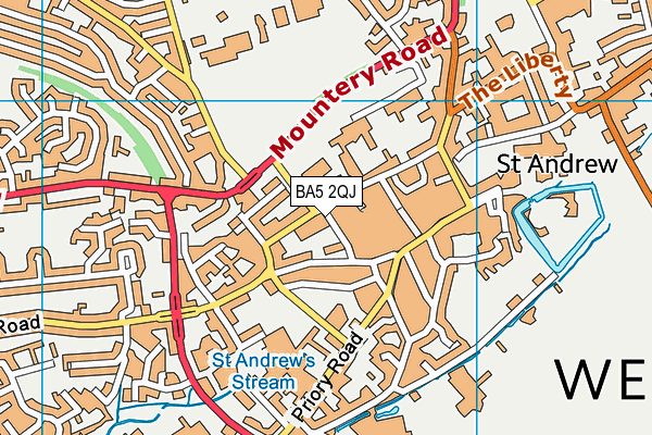 BA5 2QJ map - OS VectorMap District (Ordnance Survey)