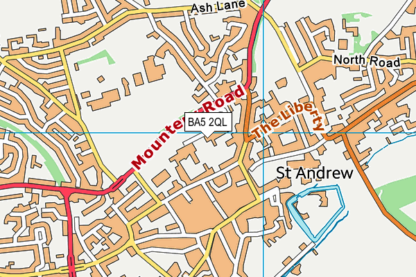 St Joseph and St Teresa Catholic Primary School map (BA5 2QL) - OS VectorMap District (Ordnance Survey)