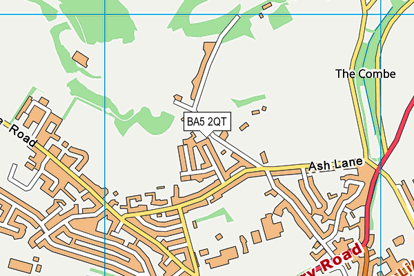 BA5 2QT map - OS VectorMap District (Ordnance Survey)