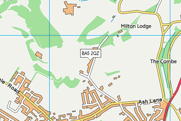 BA5 2QZ map - OS VectorMap District (Ordnance Survey)