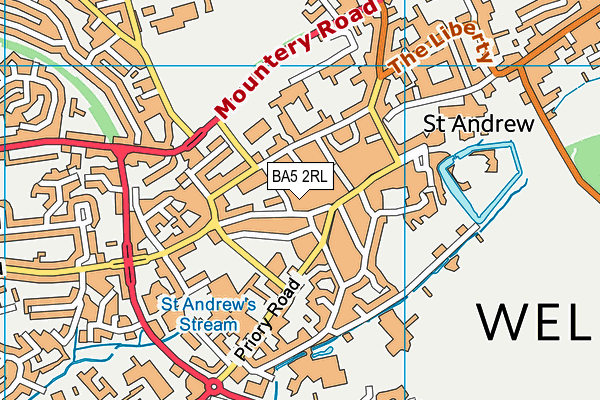 BA5 2RL map - OS VectorMap District (Ordnance Survey)
