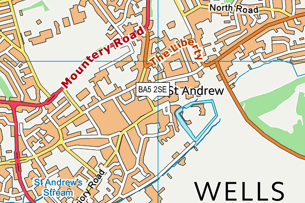 BA5 2SE map - OS VectorMap District (Ordnance Survey)