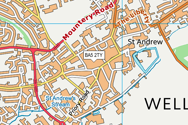 BA5 2TY map - OS VectorMap District (Ordnance Survey)