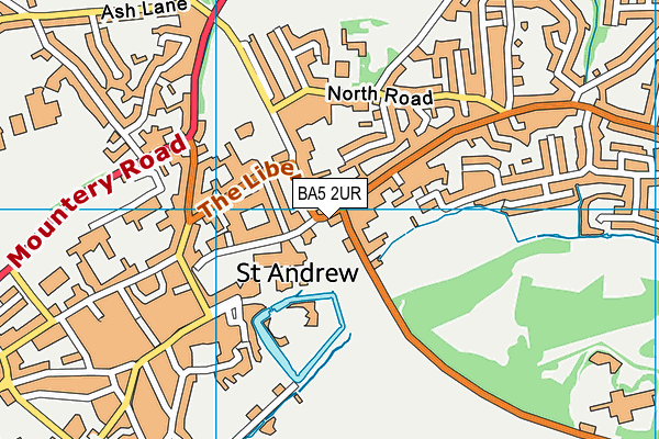 BA5 2UR map - OS VectorMap District (Ordnance Survey)