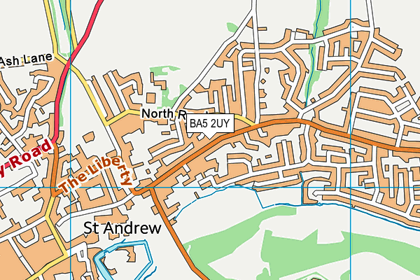 BA5 2UY map - OS VectorMap District (Ordnance Survey)