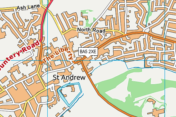 BA5 2XE map - OS VectorMap District (Ordnance Survey)