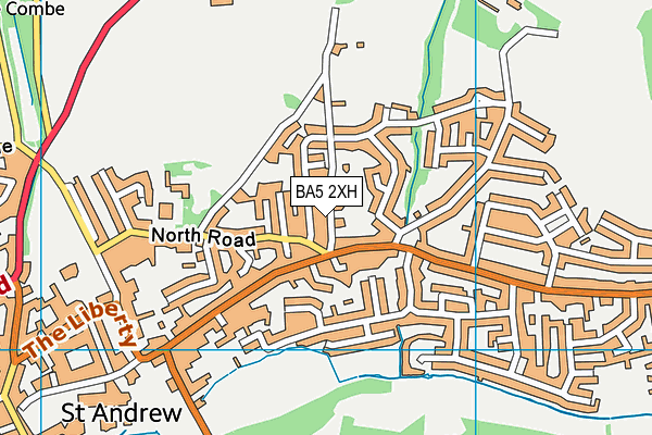 BA5 2XH map - OS VectorMap District (Ordnance Survey)