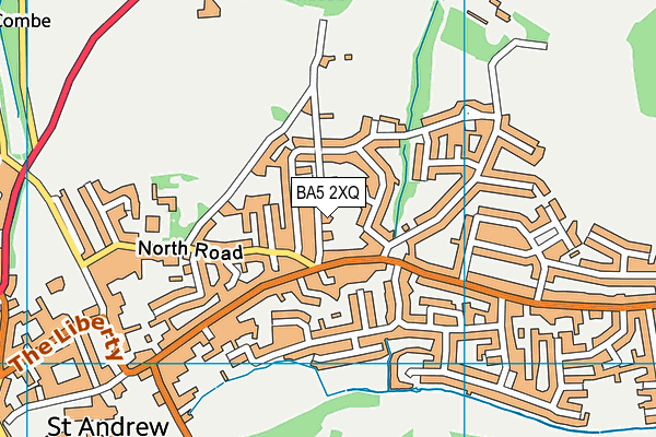 BA5 2XQ map - OS VectorMap District (Ordnance Survey)