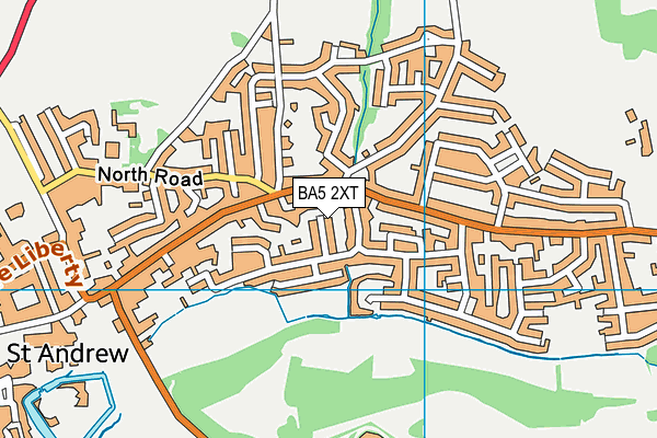 BA5 2XT map - OS VectorMap District (Ordnance Survey)