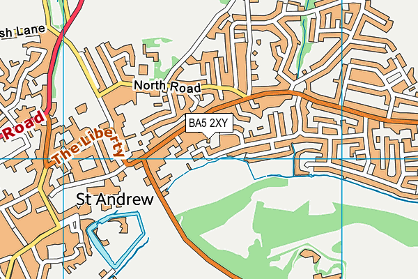 BA5 2XY map - OS VectorMap District (Ordnance Survey)