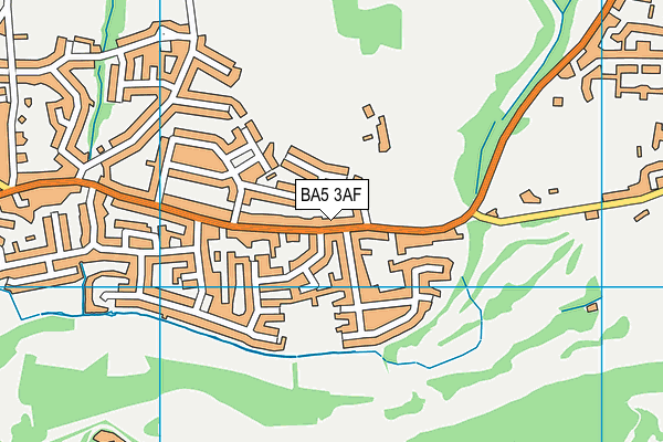 BA5 3AF map - OS VectorMap District (Ordnance Survey)