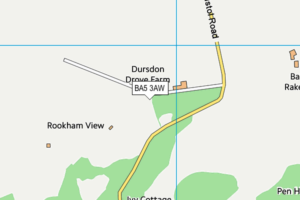 BA5 3AW map - OS VectorMap District (Ordnance Survey)