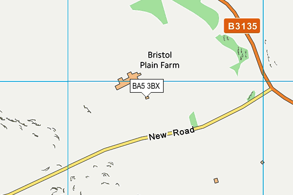 BA5 3BX map - OS VectorMap District (Ordnance Survey)