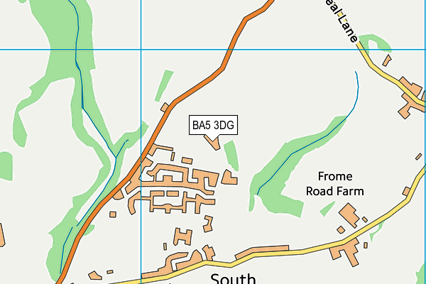 BA5 3DG map - OS VectorMap District (Ordnance Survey)