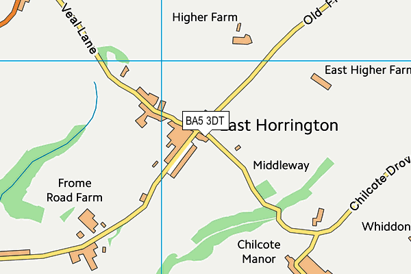 Horrington Cricket Club map (BA5 3DT) - OS VectorMap District (Ordnance Survey)