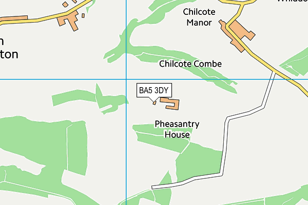 BA5 3DY map - OS VectorMap District (Ordnance Survey)