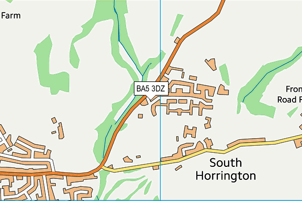 BA5 3DZ map - OS VectorMap District (Ordnance Survey)