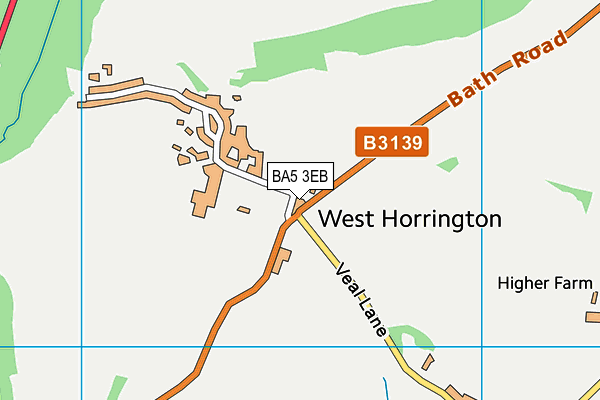 BA5 3EB map - OS VectorMap District (Ordnance Survey)