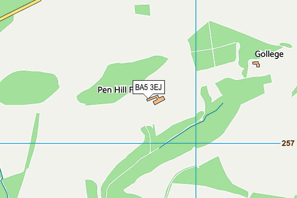 BA5 3EJ map - OS VectorMap District (Ordnance Survey)