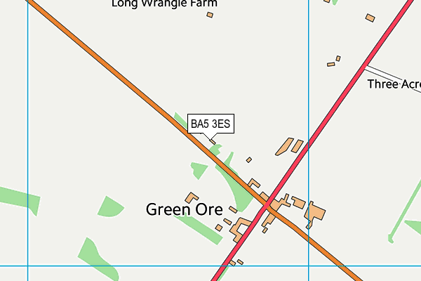 BA5 3ES map - OS VectorMap District (Ordnance Survey)