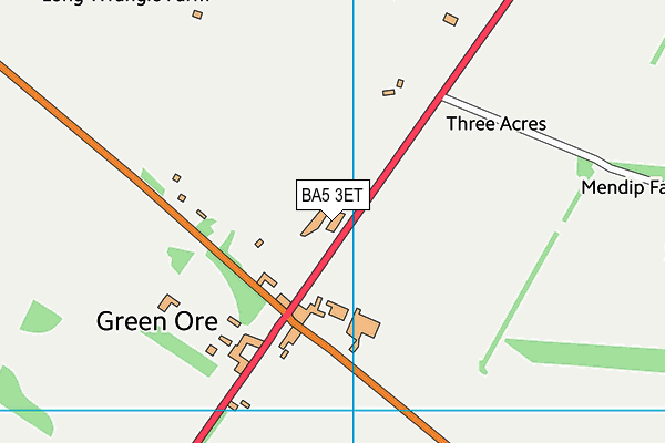 BA5 3ET map - OS VectorMap District (Ordnance Survey)