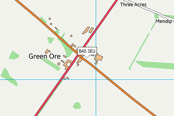 BA5 3EU map - OS VectorMap District (Ordnance Survey)