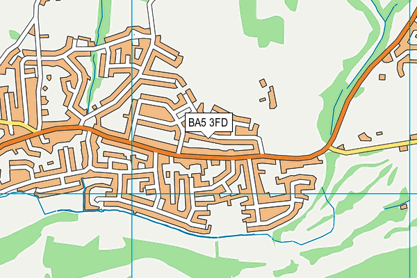 BA5 3FD map - OS VectorMap District (Ordnance Survey)
