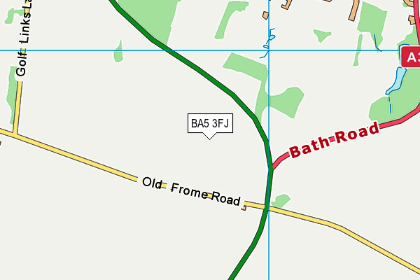 BA5 3FJ map - OS VectorMap District (Ordnance Survey)