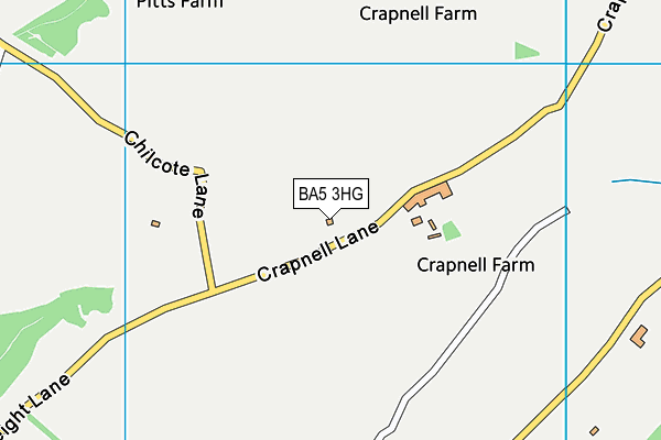 BA5 3HG map - OS VectorMap District (Ordnance Survey)