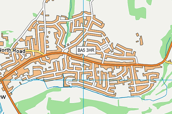 BA5 3HR map - OS VectorMap District (Ordnance Survey)