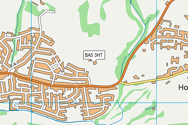 BA5 3HT map - OS VectorMap District (Ordnance Survey)