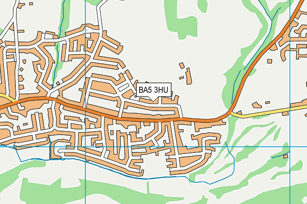 BA5 3HU map - OS VectorMap District (Ordnance Survey)