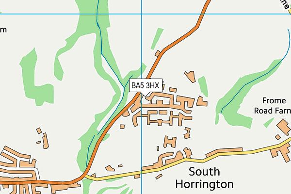 BA5 3HX map - OS VectorMap District (Ordnance Survey)