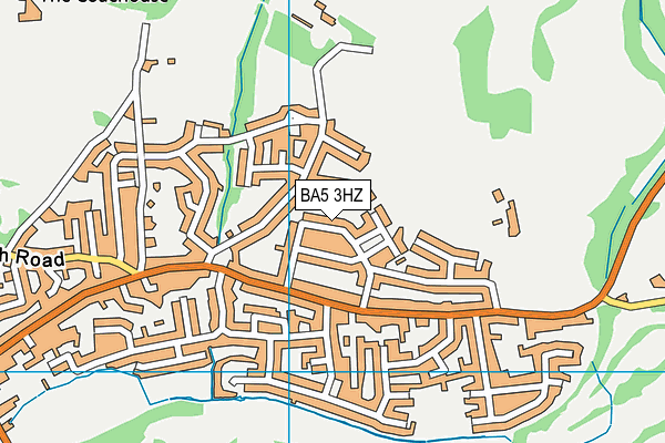 BA5 3HZ map - OS VectorMap District (Ordnance Survey)