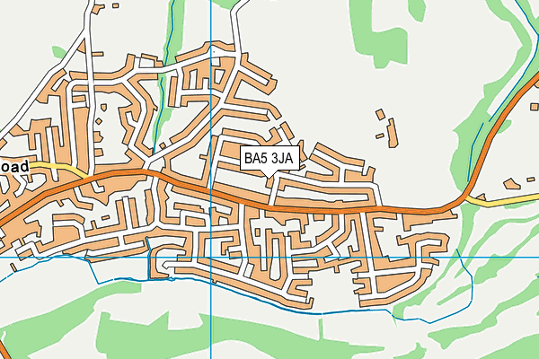 BA5 3JA map - OS VectorMap District (Ordnance Survey)