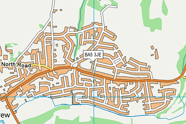 BA5 3JE map - OS VectorMap District (Ordnance Survey)